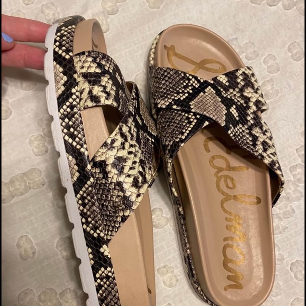 Sam Edelman Snakeskin Espadrille Sandals
